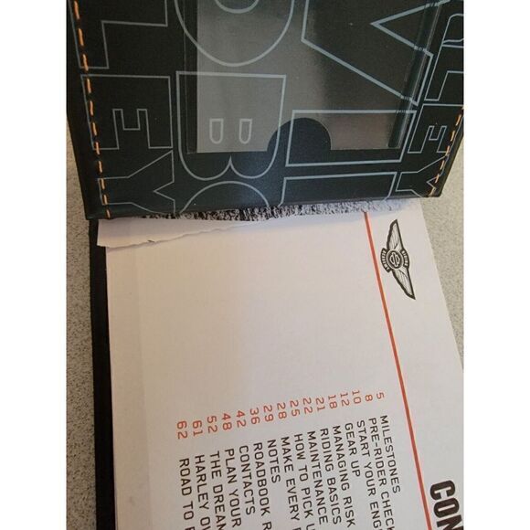 Harley-Davidson Riding Academy Road Book Journal Black Leather ID Holder - Picture 6 of 7